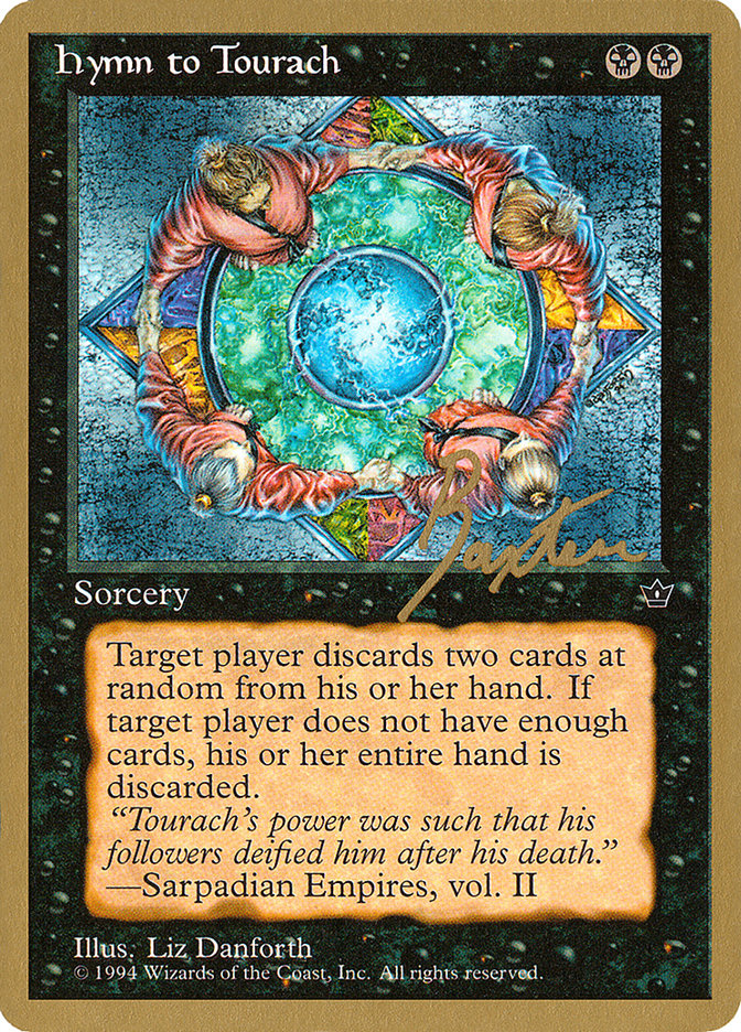 Hymn to Tourach (Circle) (George Baxter) [Pro Tour Collector Set] | Exor Games Truro