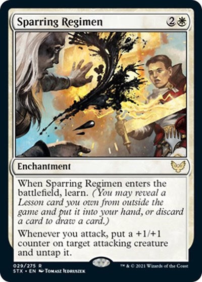 Sparring Regimen (Promo Pack) [Strixhaven: School of Mages Promos] | Exor Games Truro