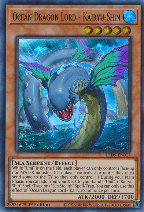 Ocean Dragon Lord - Kairyu-Shin [LED9-EN017] Ultra Rare | Exor Games Truro