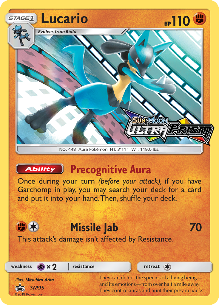 Lucario (SM95) (Prerelease Promo) [Sun & Moon: Black Star Promos] | Exor Games Truro