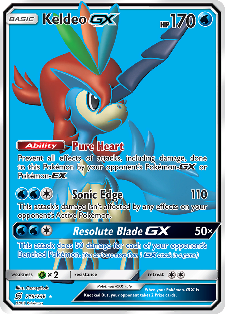 Keldeo GX (219/236) [Sun & Moon: Unified Minds] | Exor Games Truro