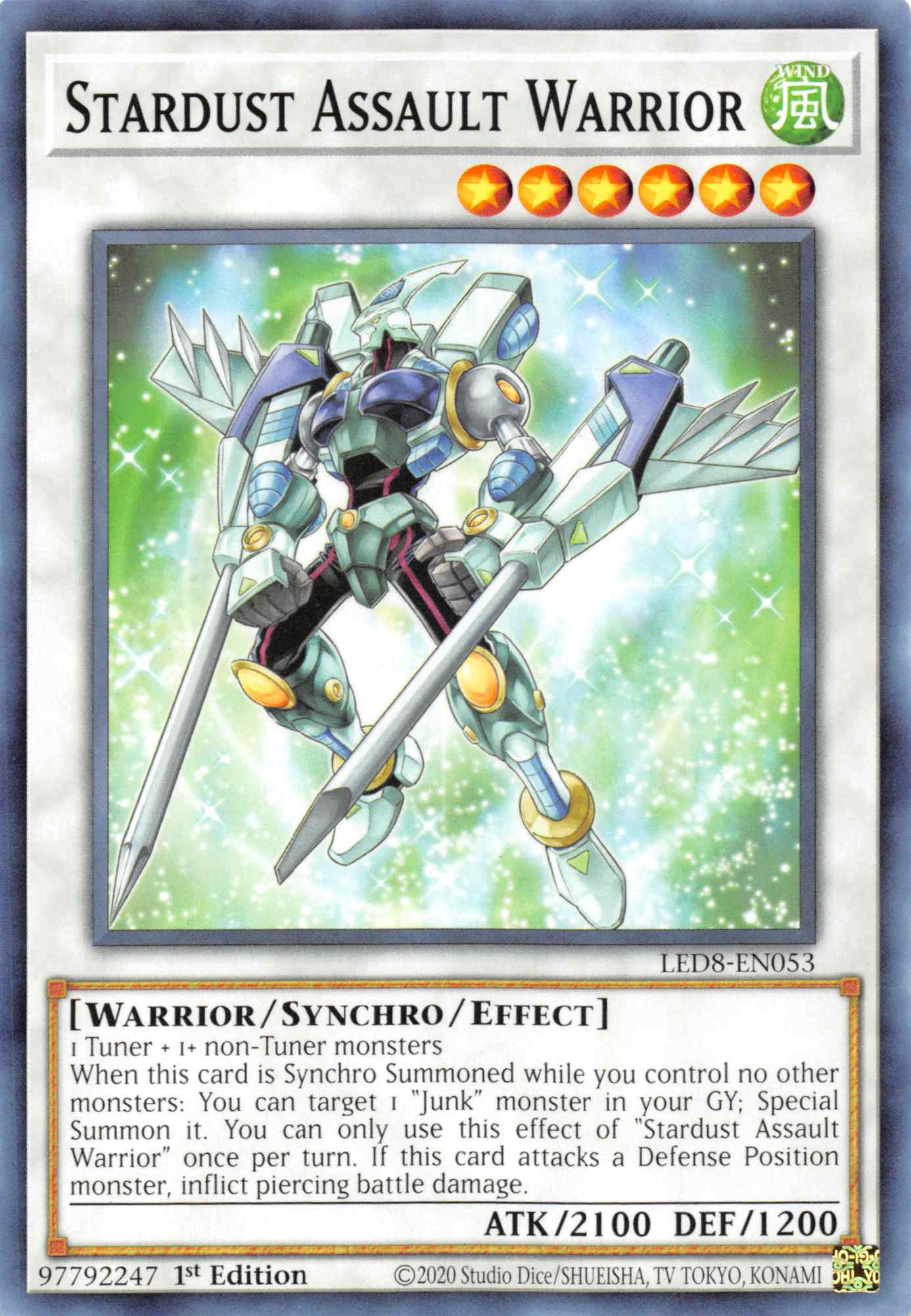 Stardust Assault Warrior [LED8-EN053] Common | Exor Games Truro