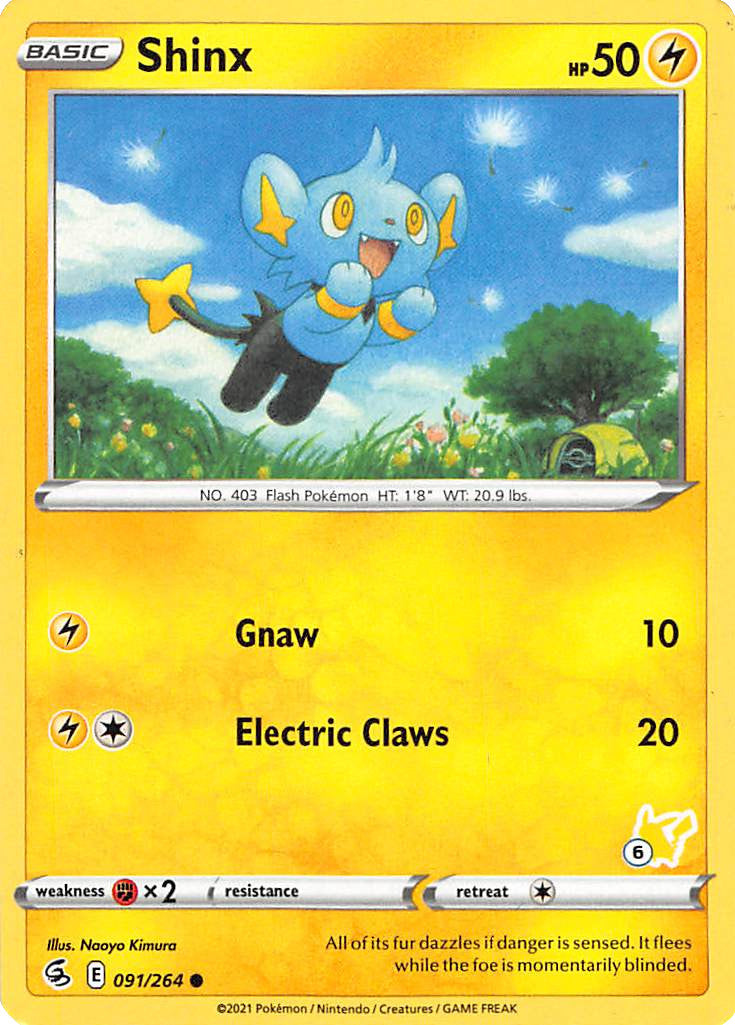Shinx (091/264) (Pikachu Stamp #6) [Battle Academy 2022] | Exor Games Truro