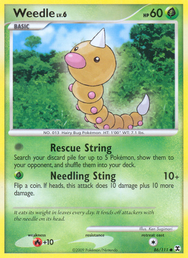 Weedle (86/111) [Platinum: Rising Rivals] | Exor Games Truro