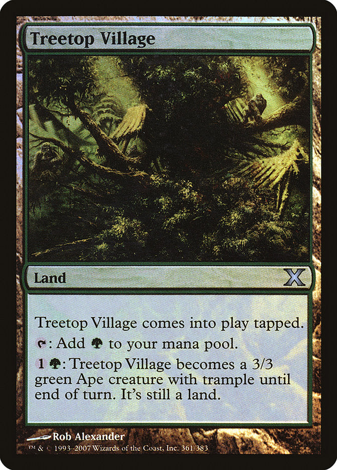 Treetop Village (Premium Foil) [Tenth Edition] | Exor Games Truro