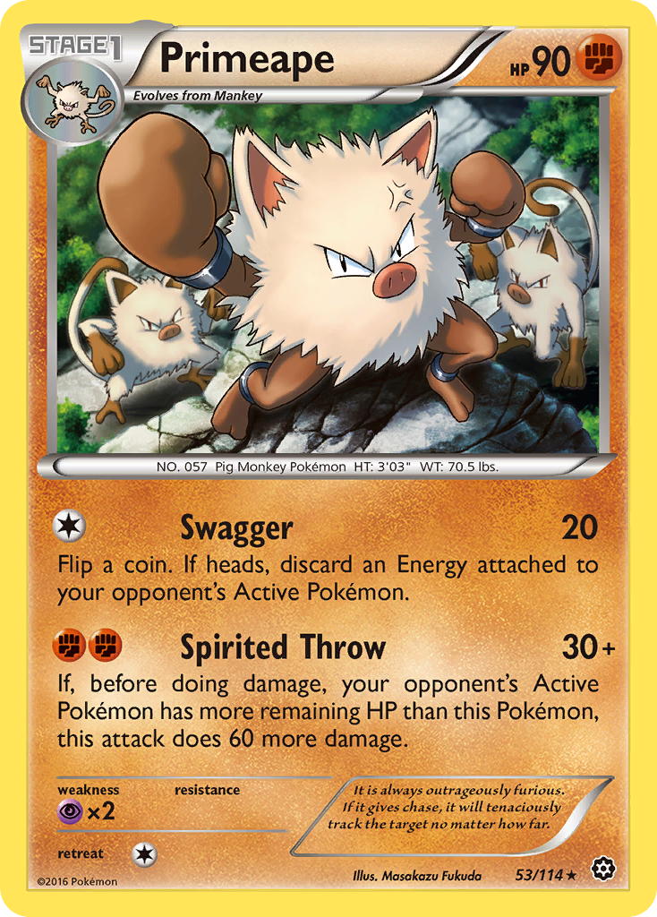 Primeape (53/114) [XY: Steam Siege] | Exor Games Truro