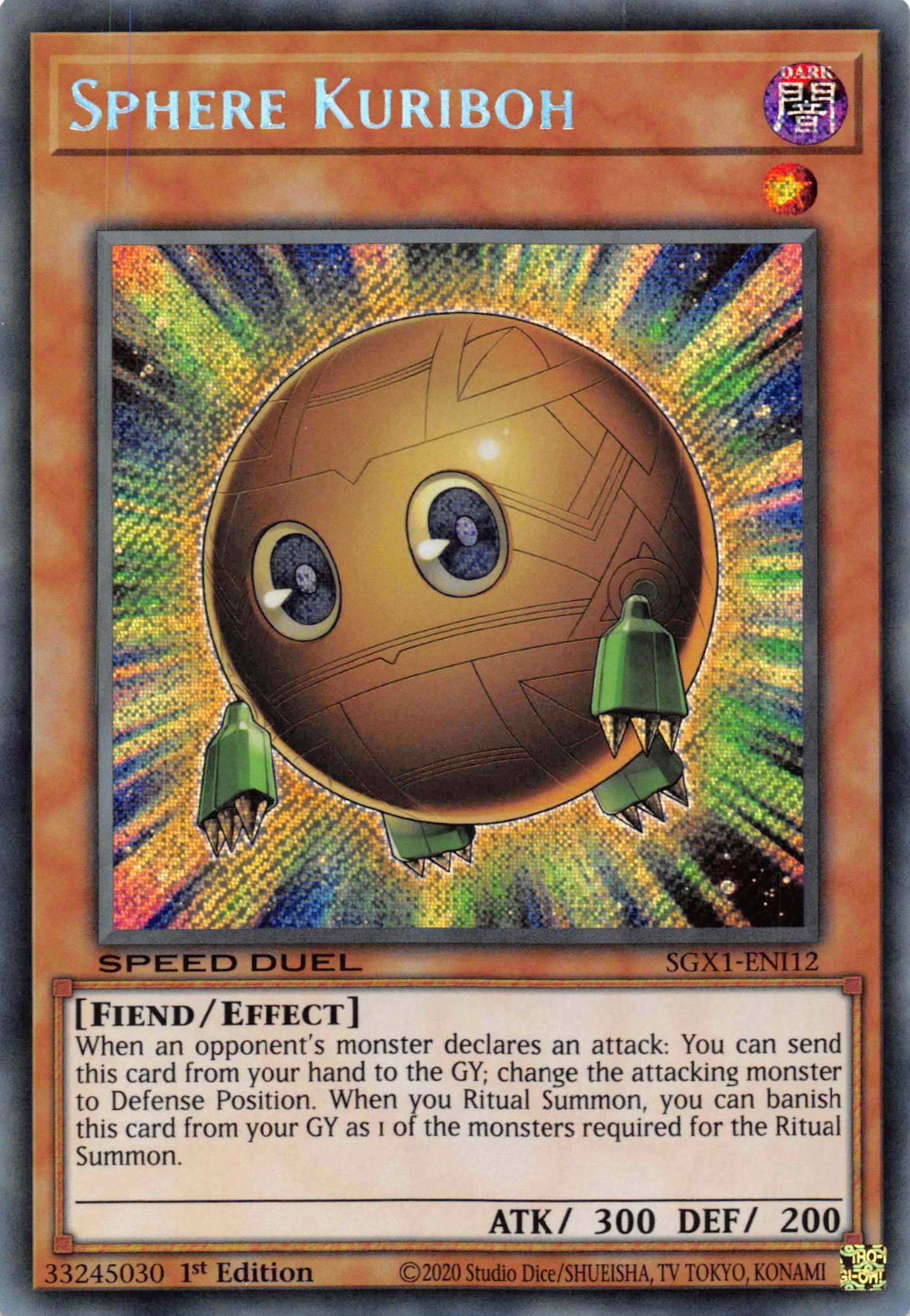 Sphere Kuriboh [SGX1-ENI12] Secret Rare | Exor Games Truro