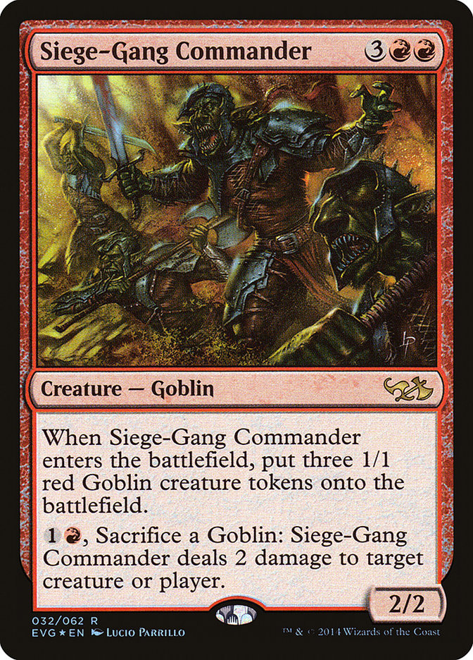 Siege-Gang Commander (Elves vs. Goblins) [Duel Decks Anthology] | Exor Games Truro