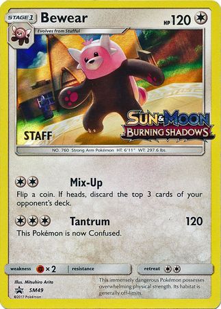 Bewear (SM49) (Staff Prerelease Promo) [Sun & Moon: Black Star Promos] | Exor Games Truro