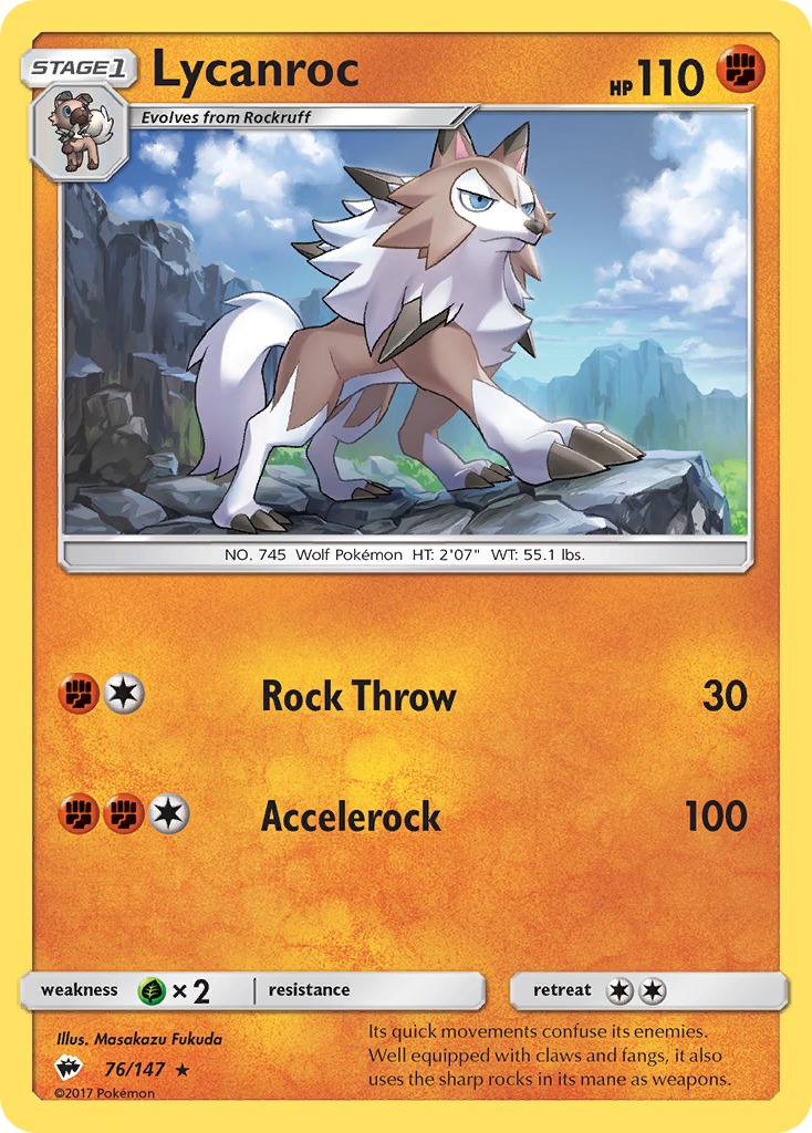 Lycanroc (76/147) [Sun & Moon: Burning Shadows] | Exor Games Truro