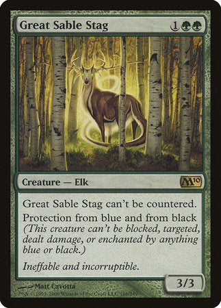 Great Sable Stag [Magic 2010] | Exor Games Truro