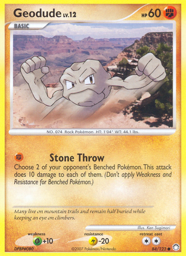 Geodude (84/123) [Diamond & Pearl: Mysterious Treasures] | Exor Games Truro