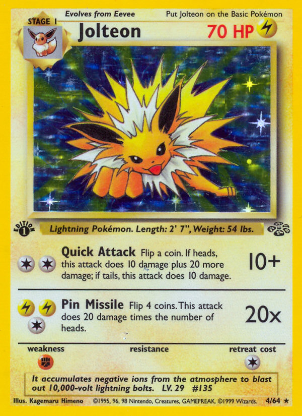 Jolteon (4/64) [Jungle 1st Edition] | Exor Games Truro