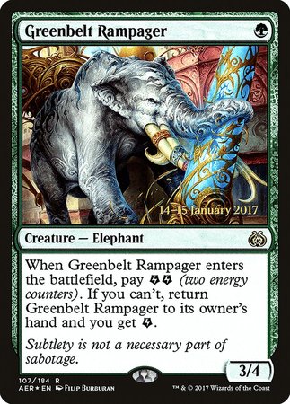 Greenbelt Rampager [Aether Revolt Promos] | Exor Games Truro