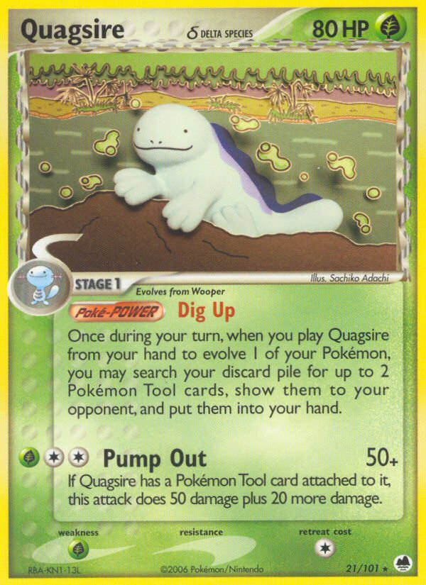 Quagsire (21/101) (Delta Species) [EX: Dragon Frontiers] | Exor Games Truro