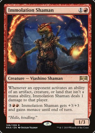 Immolation Shaman [Ravnica Allegiance] | Exor Games Truro