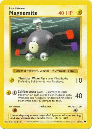 Magnemite (53/102) [Base Set Shadowless Unlimited] | Exor Games Truro