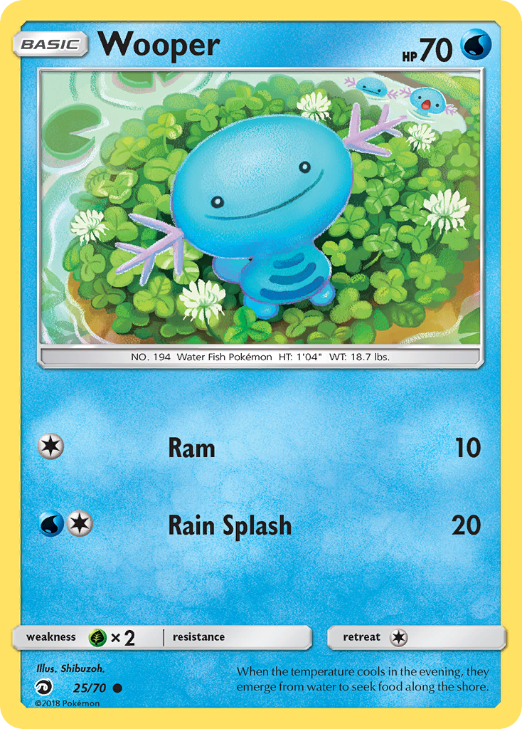 Wooper (25/70) [Sun & Moon: Dragon Majesty] | Exor Games Truro