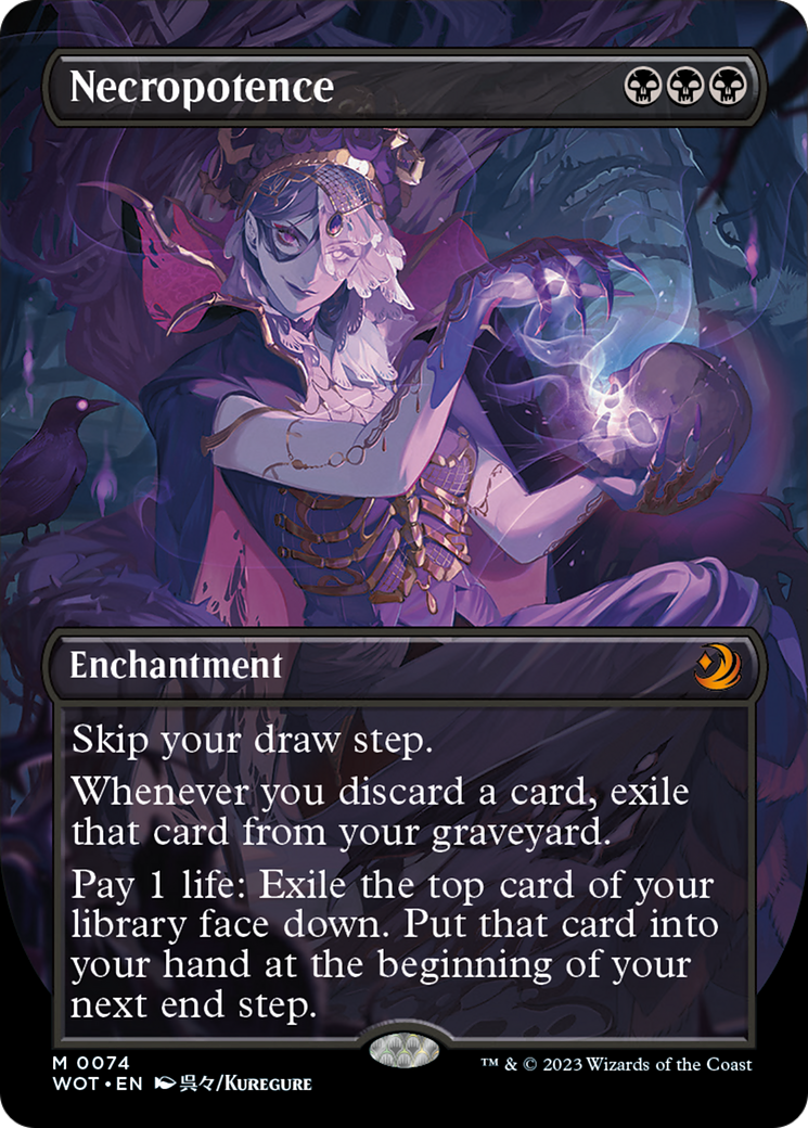 Necropotence (Anime Borderless) [Wilds of Eldraine: Enchanting Tales] | Exor Games Truro