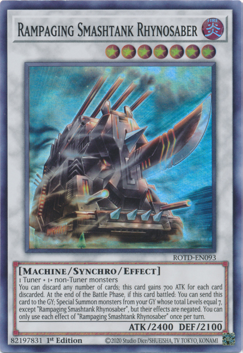 Rampaging Smashtank Rhynosaber [ROTD-EN093] Super Rare | Exor Games Truro