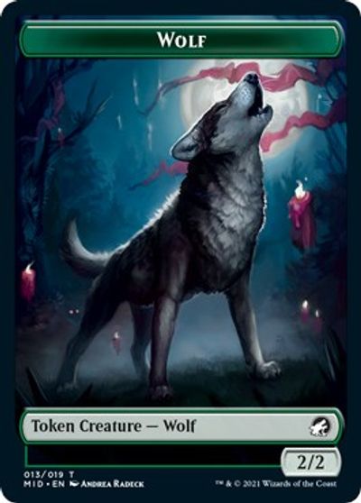 Centaur // Wolf Double-sided Token [Innistrad: Midnight Hunt Commander] | Exor Games Truro