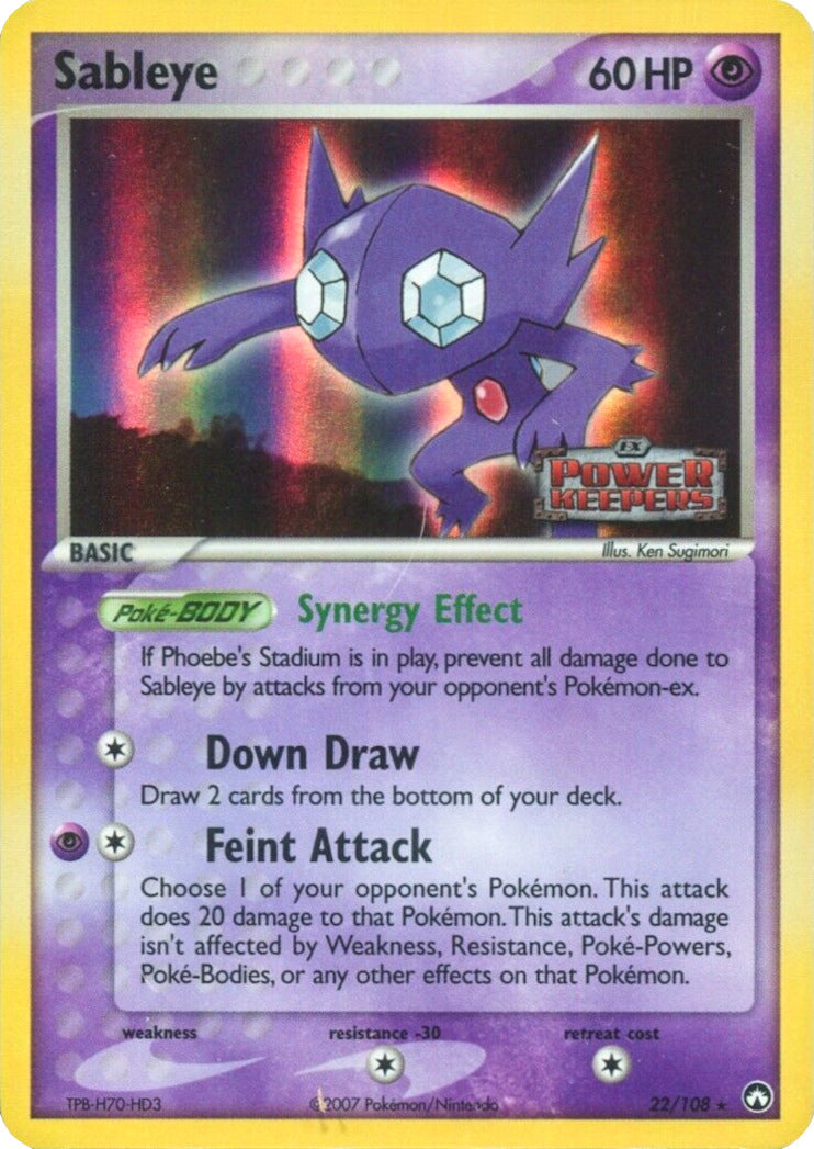 Sableye (22/108) (Stamped) [EX: Power Keepers] | Exor Games Truro