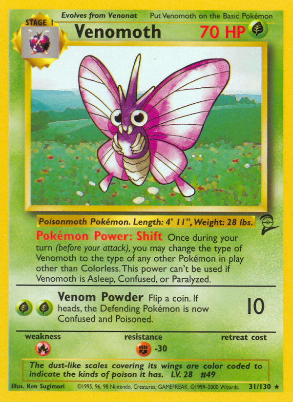 Venomoth (31/130) [Base Set 2] | Exor Games Truro