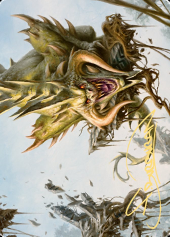 Canopy Baloth Art Card (Gold-Stamped Signature) [Zendikar Rising Art Series] | Exor Games Truro