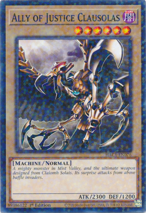 Ally of Justice Clausolas (Duel Terminal) [HAC1-EN076] Common | Exor Games Truro