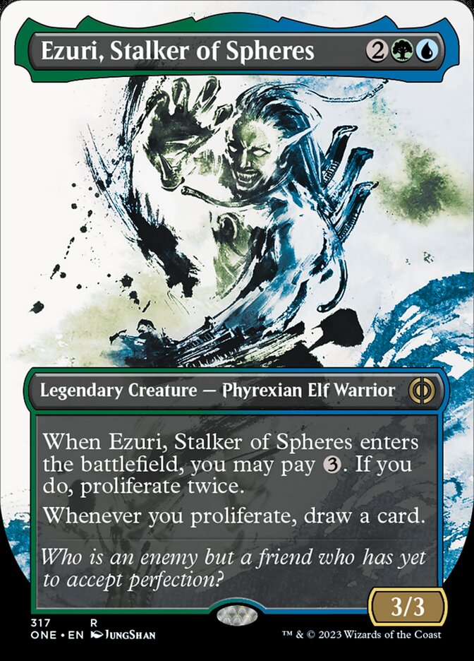 Ezuri, Stalker of Spheres (Borderless Ichor) [Phyrexia: All Will Be One] | Exor Games Truro