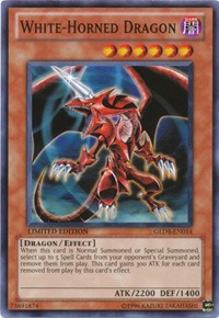 White-Horned Dragon [GLD4-EN014] Common | Exor Games Truro