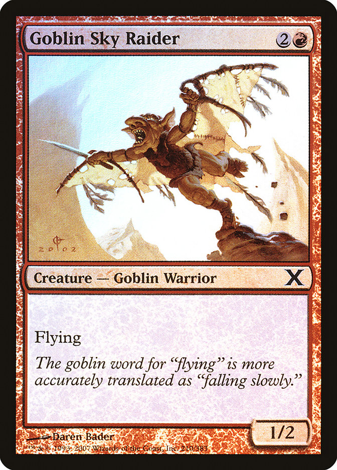 Goblin Sky Raider (Premium Foil) [Tenth Edition] | Exor Games Truro