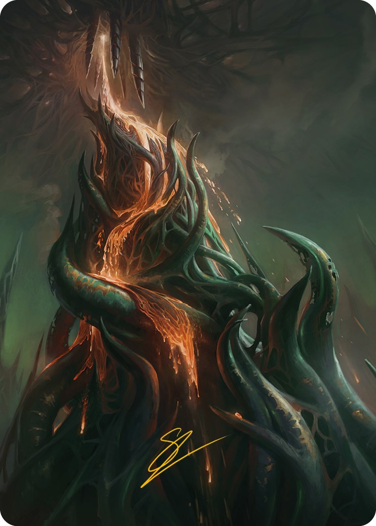 Copperline Gorge Art Card (Gold-Stamped Signature) [Phyrexia: All Will Be One Art Series] | Exor Games Truro