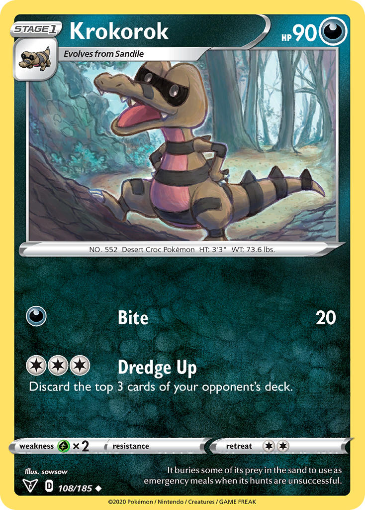 Krokorok (108/185) [Sword & Shield: Vivid Voltage] | Exor Games Truro