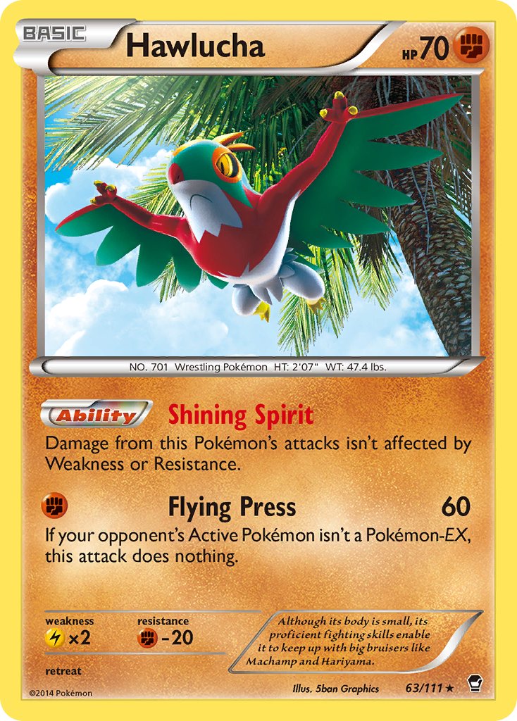 Hawlucha (63/111) (Cosmos Holo) (Blister Exclusive) [XY: Furious Fists] | Exor Games Truro