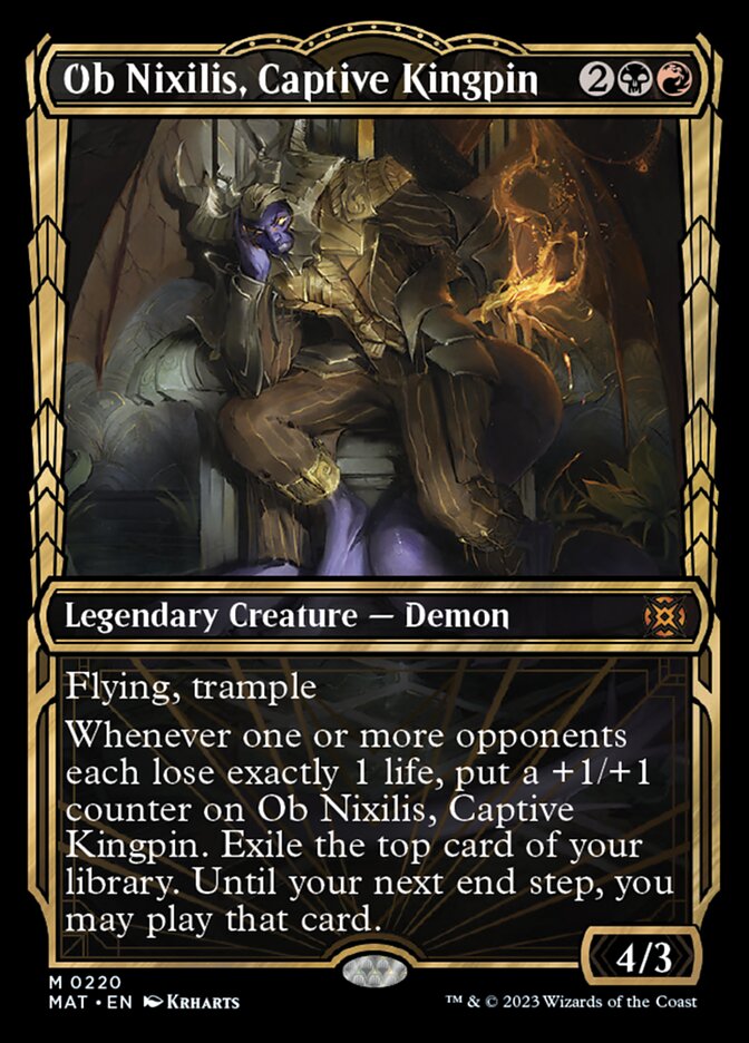 Ob Nixilis, Captive Kingpin (Showcase Halo Foil) [March of the Machine: The Aftermath] | Exor Games Truro