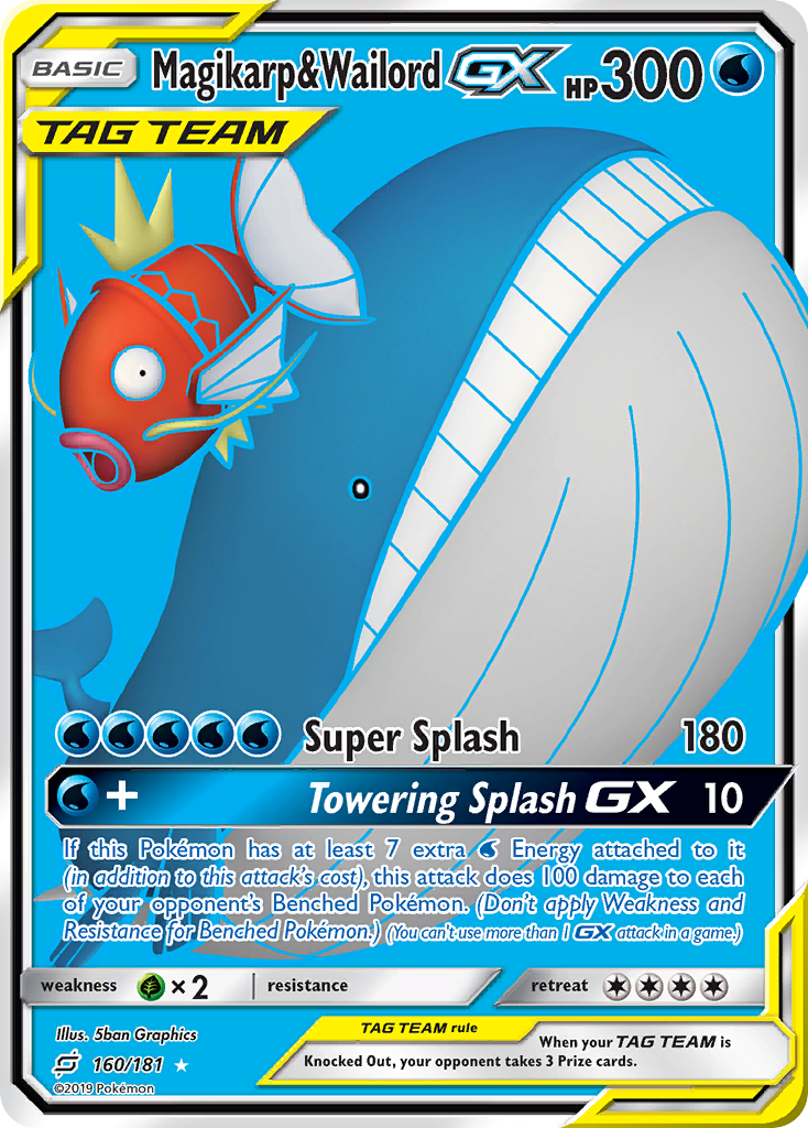 Magikarp & Wailord GX (160/181) [Sun & Moon: Team Up] | Exor Games Truro