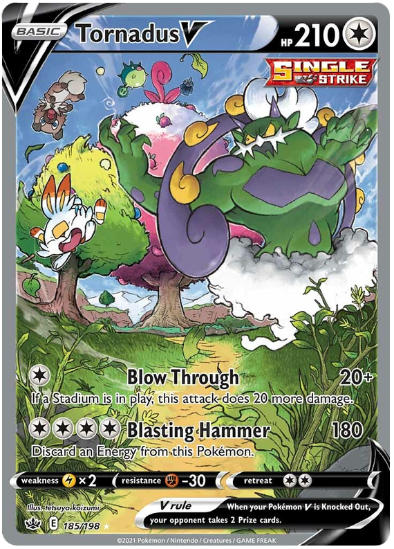 Tornadus V (185/198) [Sword & Shield: Chilling Reign] | Exor Games Truro