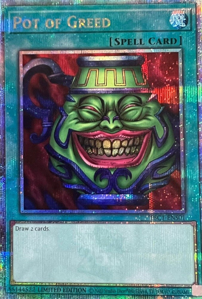 Pot of Greed [TBC1-ENS01] Secret Rare | Exor Games Truro