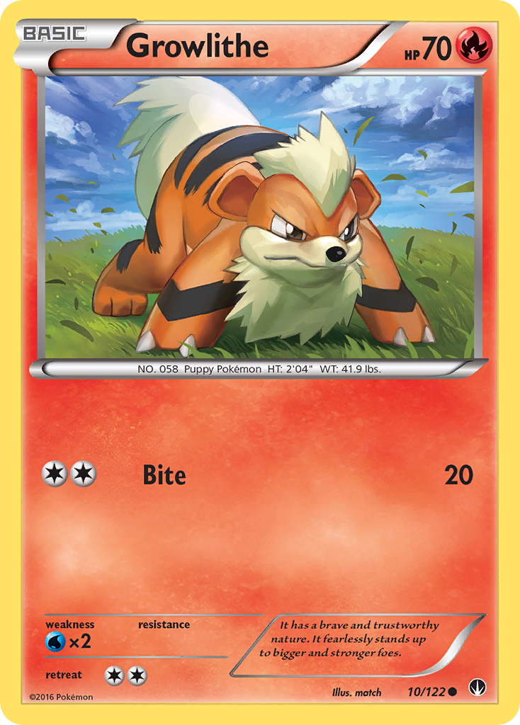 Growlithe (10/122) [XY: BREAKpoint] | Exor Games Truro