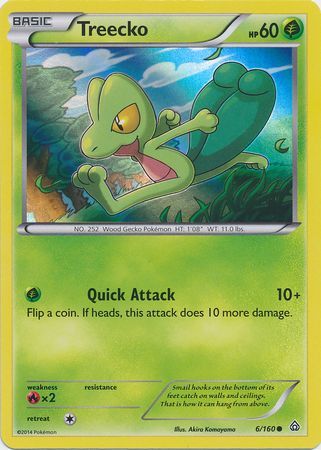 Treecko (6/160) (Sheen Holo) [XY: Primal Clash] | Exor Games Truro