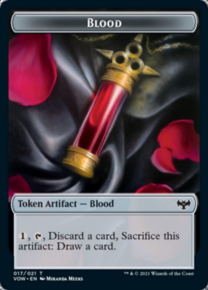 Blood // Treasure Double-sided Token [Innistrad: Crimson Vow Tokens] | Exor Games Truro