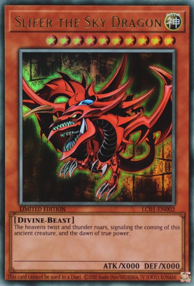 Slifer the Sky Dragon (25th Anniversary) [LC01-EN002] Ultra Rare | Exor Games Truro