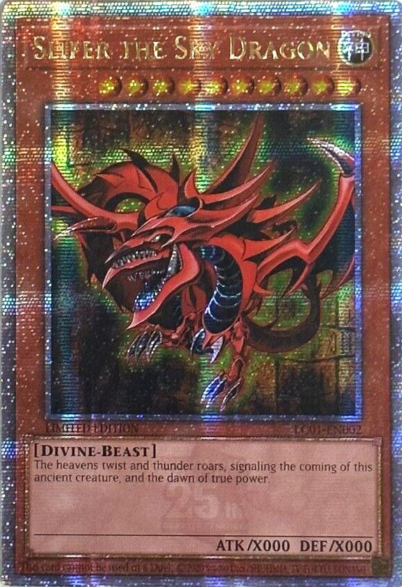 Slifer the Sky Dragon (25th Anniversary) [LC01-EN002] Quarter Century Secret Rare | Exor Games Truro