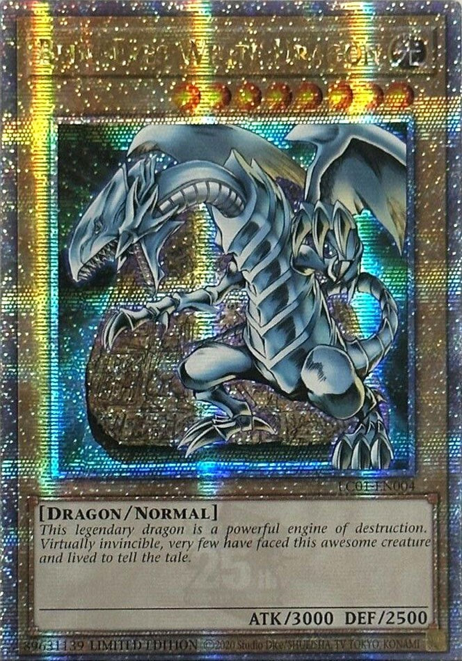 Blue-Eyes White Dragon (25th Anniversary) [LC01-EN004] Quarter Century Secret Rare | Exor Games Truro