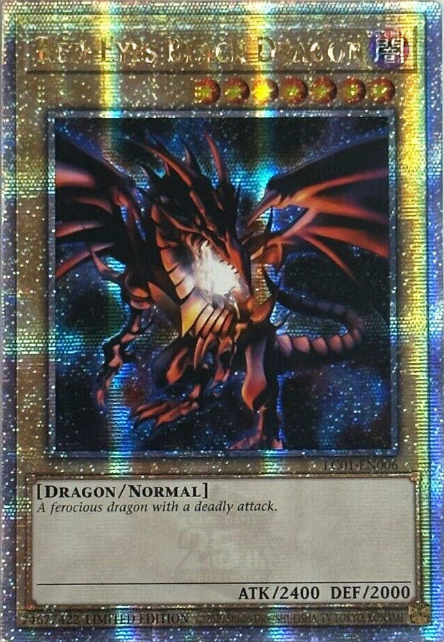 Red-Eyes Black Dragon (25th Anniversary) [LC01-EN006] Quarter Century Secret Rare | Exor Games Truro