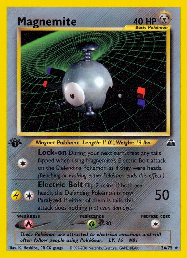 Magnemite (26/75) [Neo Discovery 1st Edition] | Exor Games Truro