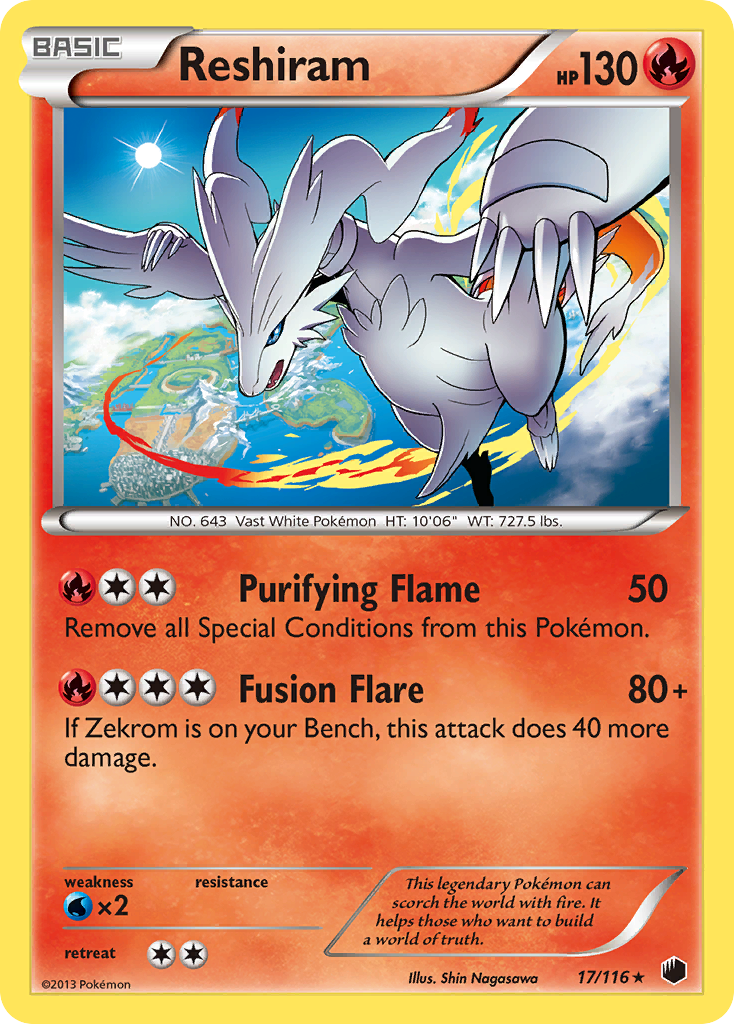 Reshiram (17/116) [Black & White: Plasma Freeze] | Exor Games Truro