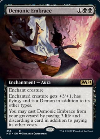 Demonic Embrace (Extended Art) [Core Set 2021] | Exor Games Truro