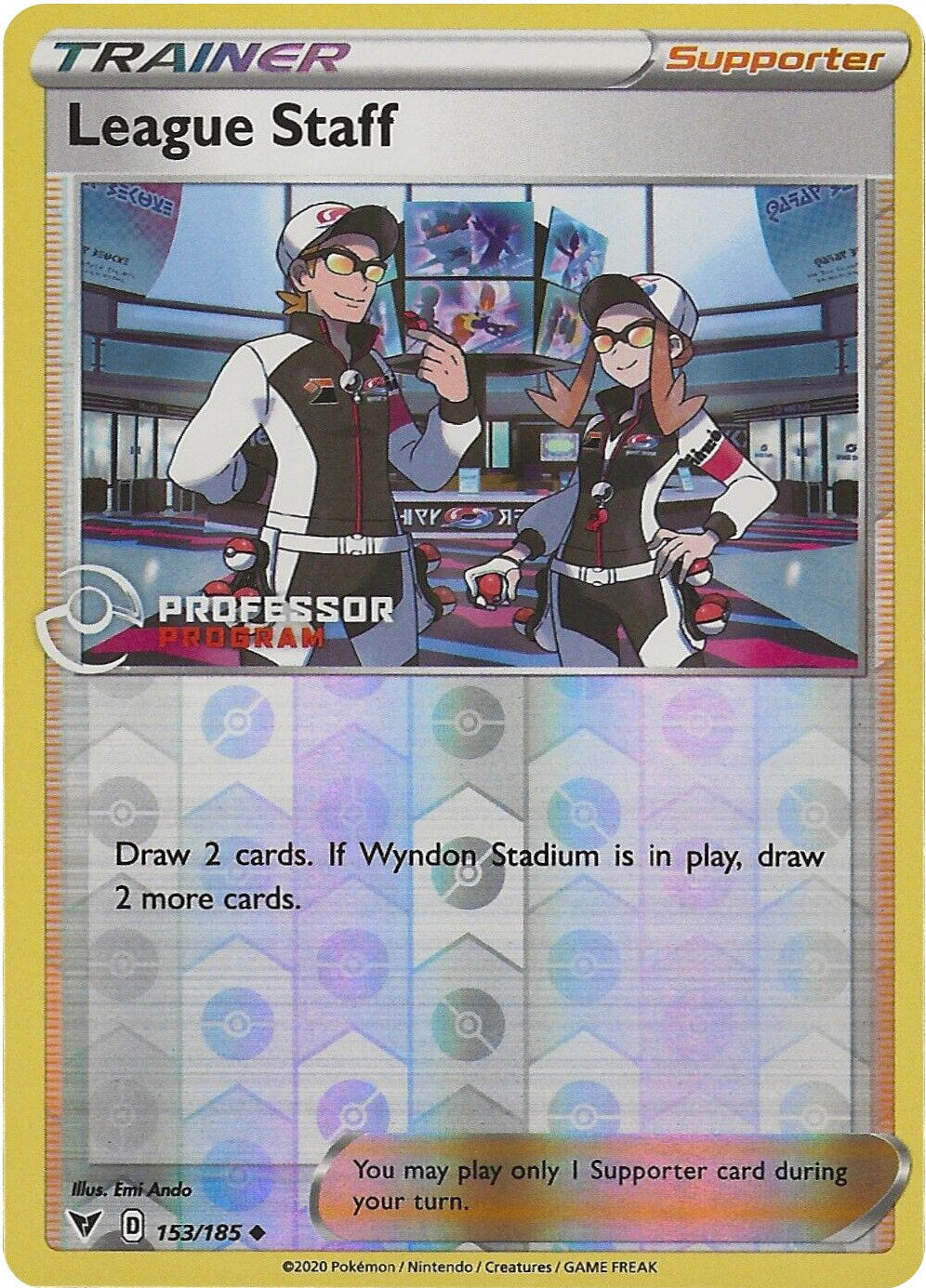 League Staff (153/185) (Professor Program Promo) [Sword & Shield: Vivid Voltage] | Exor Games Truro